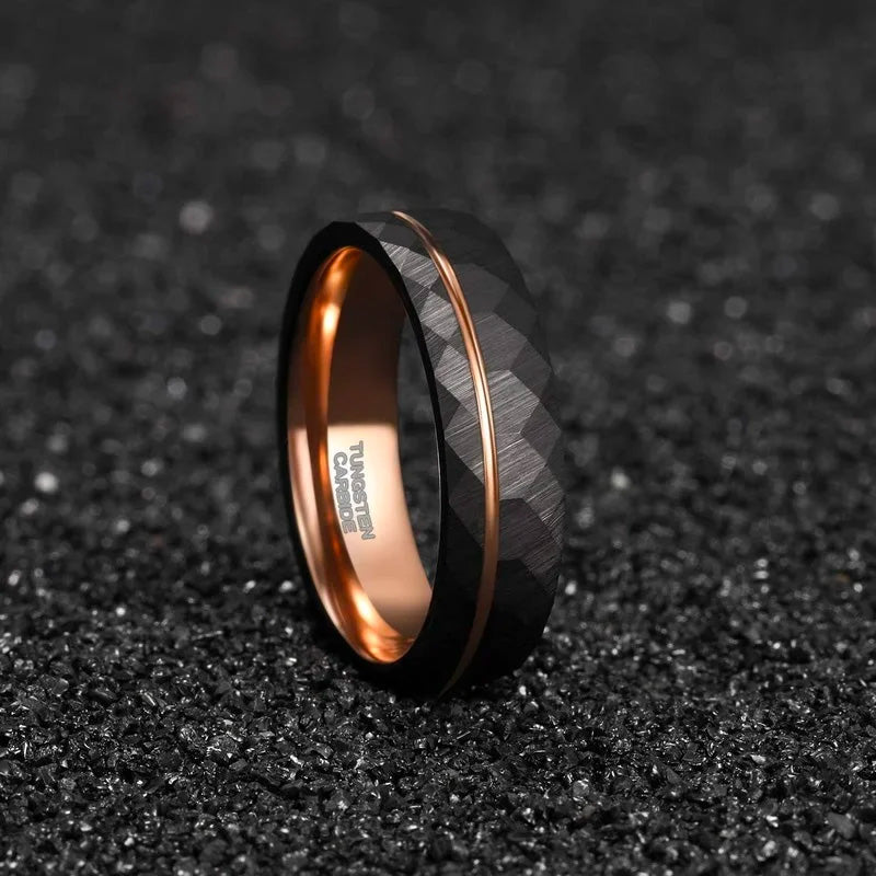 Bague Homme Noir en Tungstène