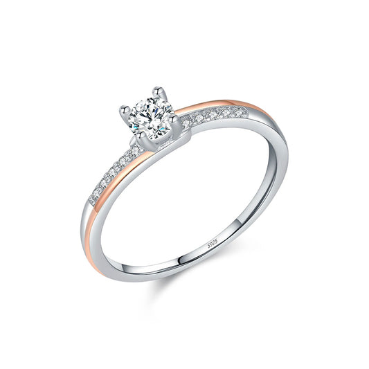 Bague Solitaire Femme en Argent Sterling 925