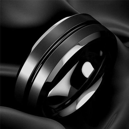 Bague Homme Classique en Acier Inoxydable
