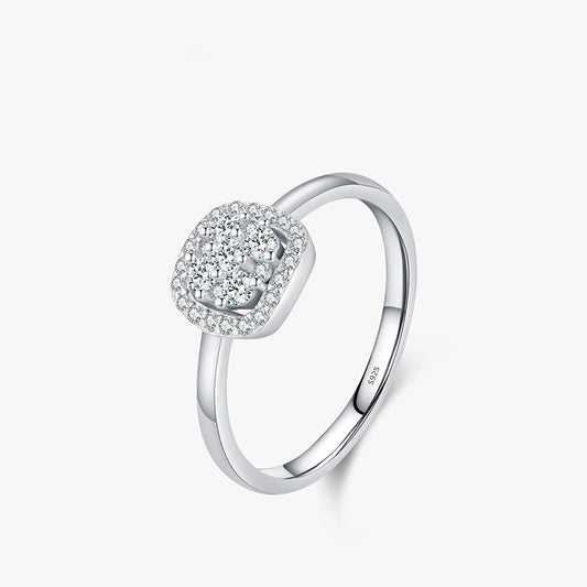 Bague de Fiançailles Femme en Argent Sterling 925 